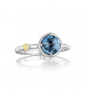 Tacori Sterling Silver Gemma Bloom Gemstone Men's Ring - SR13433
