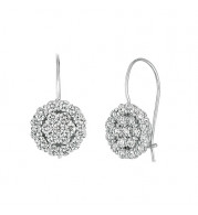 Jewelmi Custom 14k White Gold Diamond Earrings