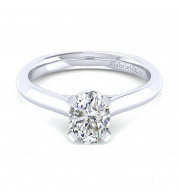 Gabriel & Co 14K White Gold Rina Solitaire Diamond Engagement Ring - ER8177O4W4JJJ