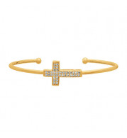 Jewelmi Custom 14k Yellow Gold Diamond Bangle Bracelet