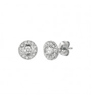 Jewelmi Custom 14k White Gold Diamond Earrings