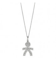 Jewelmi Custom 14k White Gold Diamond Necklace