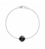 Tacori Sterling Silver Crescent Embrace Gemstone Women's Bracelet - SB22319