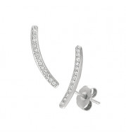 Jewelmi Custom 14k White Gold Diamond Earrings