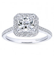 Gabriel & Co. 14k White Gold Contemporary Halo Engagement Ring - ER7266W44JJ