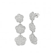 Jewelmi Custom 14k White Gold Diamond Earrings