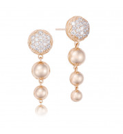 Tacori 18k Rose Gold Sonoma Mist Diamond Drop Earring - SE207P