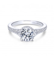 Gabriel & Co. 14k White Gold Infinity Straight Engagement Ring - ER13857R4W44JJ