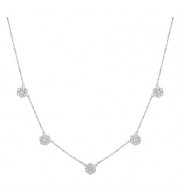 Jewelmi Custom 14k White Gold Diamond Necklace