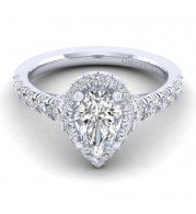 Gabriel & Co. 14k White Gold Entwined Halo Engagement Ring - ER12764P4W44JJ