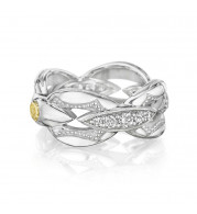 Tacori Sterling Silver The Ivy Lane Diamond Men's Ring - SR186