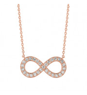 Jewelmi Custom 14k Rose Gold Diamond Necklace