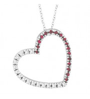 Jewelmi Custom 14k White Gold Sapphire Diamond Necklace