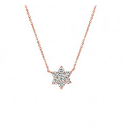 Jewelmi Custom 14k Rose Gold Diamond Necklace