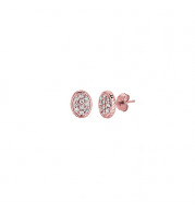 Jewelmi Custom 14k Rose Gold Diamond Earrings