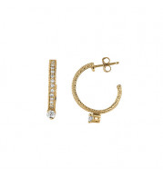 Jewelmi Custom 14k Yellow Gold Diamond Earrings