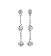 Jewelmi Custom 14k White Gold Diamond Drop Earrings