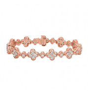 Jewelmi Custom 14k Rose Gold Diamond Bracelet