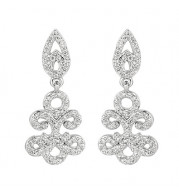 Jewelmi Custom 14k White Gold Diamond Earrings