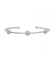 Jewelmi Custom 14k White Gold Diamond Bangle Bracelet
