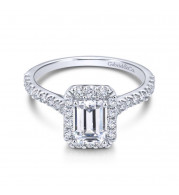 Gabriel & Co. 14k White Gold Contemporary Halo Engagement Ring - ER7840W44JJ