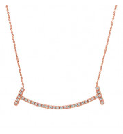 Jewelmi Custom 14k Rose Gold Diamond Necklace