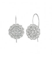 Jewelmi Custom 14k White Gold Diamond Earrings