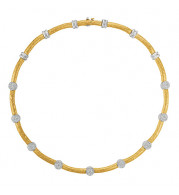 Jewelmi Custom 14k Two Tone Gold Diamond Necklace