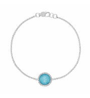 Tacori Sterling Silver Crescent Embrace Gemstone Women's Bracelet - SB16605