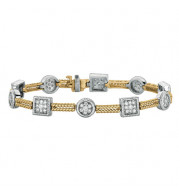 Jewelmi Custom 14k Two Tone Gold Diamond Bracelet