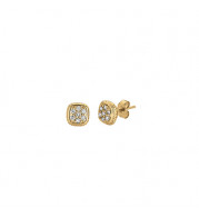 Jewelmi Custom 14k Yellow Gold Diamond Earrings