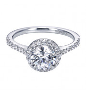 Gabriel & Co. 14k White Gold Contemporary Halo Engagement Ring - ER6419W44JJ