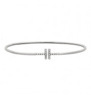 Jewelmi Custom 14k White Gold Diamond Bangle Bracelet