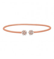 Jewelmi Custom 14k Rose Gold Diamond Bangle Bracelet
