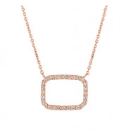 Jewelmi Custom 14k Rose Gold Diamond Necklace