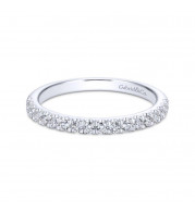 Gabriel & Co. 14k White Gold Contemporary Anniversary Wedding Band - WB13866E4W44JJ