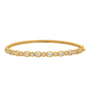 Jewelmi Custom 14k Yellow Gold Diamond Bangle Bracelet