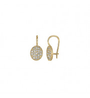 Jewelmi Custom 14k Yellow Gold Diamond Earrings