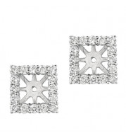 Jewelmi Custom 14k White Gold Diamond Earrings