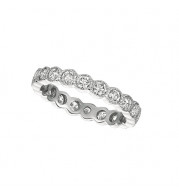 Jewelmi Custom 14k White Gold Diamond Eternity Wedding Band