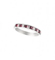 Jewelmi Custom 14k White Gold Ruby Diamond Ring