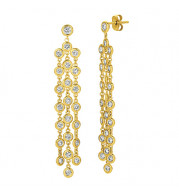 Jewelmi Custom 14k Yellow Gold Diamond Earrings