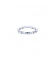 Gabriel & Co. 14k White Gold Contemporary Diamond Wedding Band - WB13853C4W44JJ