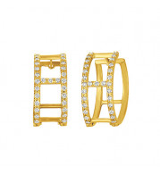 Jewelmi Custom 14k Yellow Gold Diamond Earrings