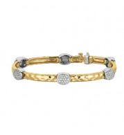 Jewelmi Custom 14k Two Tone Gold Diamond Bracelet