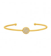 Jewelmi Custom 14k Yellow Gold Diamond Bangle Bracelet