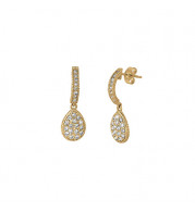 Jewelmi Custom 14k Yellow Gold Diamond Hoop Earrings