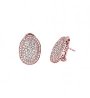 Jewelmi Custom 14k Rose Gold Diamond Earrings