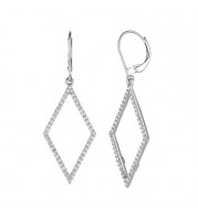 Jewelmi Custom 14k White Gold Diamond Earrings