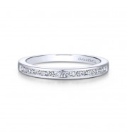 Gabriel & Co. 14k White Gold Contemporary Diamond Wedding Band - WB14400R4W44JJ